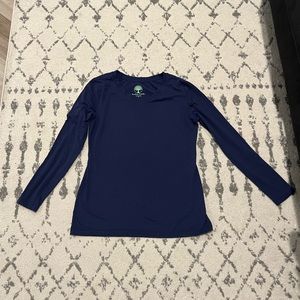 Navy healing hands under scrub top